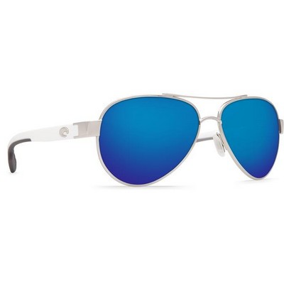 Costa Del Mar Loreto Sunglasses - (Frame) Palladium; (Lens) Blue Mirror, Glass 580G